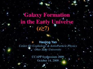 Galaxy Formation in the Early Universe