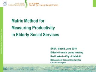 City of Helsinki Social Services