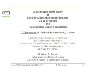 A Solid State NMR Study of a Mixed Alkali Aluminoborosilicate Glass Structure and