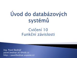 Úvod do databázových systémů