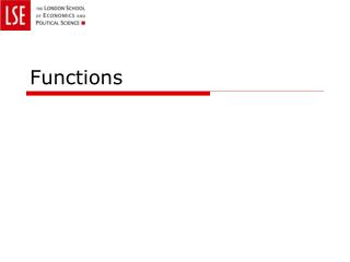 Functions