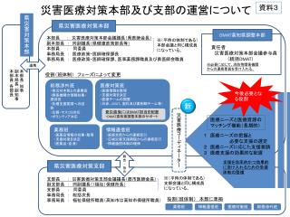 災害医療対策本部及び支部の運営について