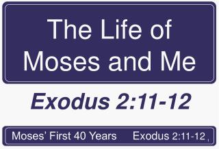 The Life of Moses and Me