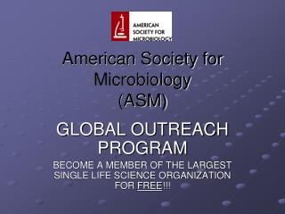 American Society for Microbiology (ASM)