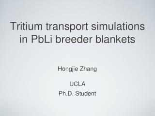 Tritium transport simulations in PbLi breeder blankets