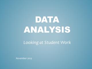 Data Analysis