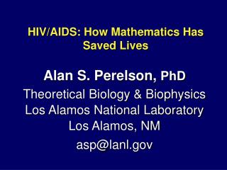 HIV/AIDS: How Mathematics Has Saved Lives