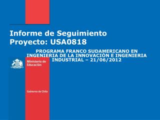 Informe de Seguimiento Proyecto: USA0818