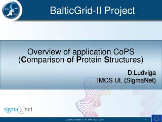 Overview of application CoPS ( C omparison o f P rotein S tructures)