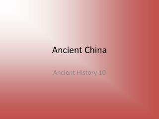 Ancient China