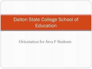 Dalton State College School of Education
