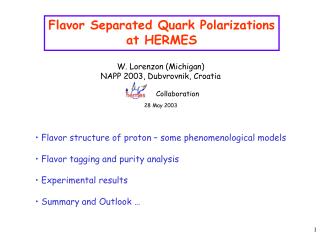 Flavor Separated Quark Polarizations at HERMES