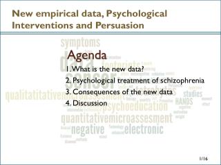 New empirical data, Psychological Interventions and Persuasion