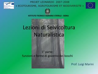 Lezioni di Selvicoltura Naturalistica