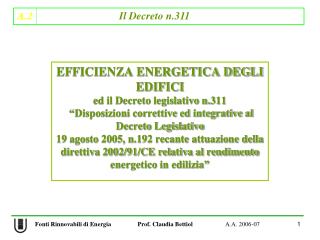 Consumo di energia in termini di energia primaria