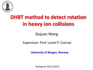 DHBT method to detect rotation in heavy ion collisions