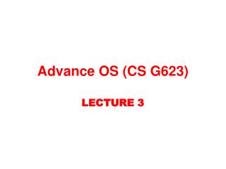 Advance OS (CS G623)