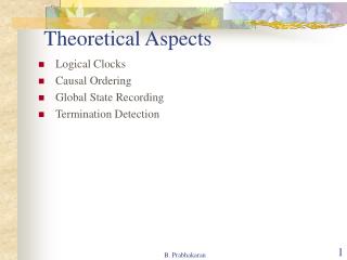 Theoretical Aspects