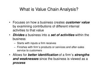 What is Value Chain Analysis?