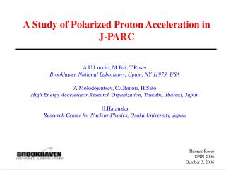 A Study of Polarized Proton Acceleration in J-PARC