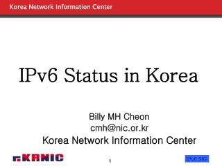 IPv6 Status in Korea