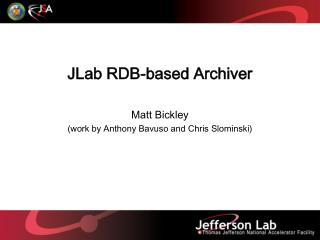 JLab RDB-based Archiver