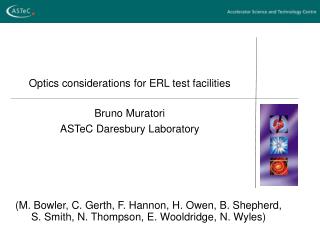 Optics considerations for ERL test facilities