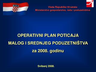 Vlada Republike Hrvatske Ministarstvo gospodarstva, rada i poduzetništva