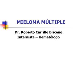 MIELOMA MÚLTIPLE