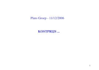 Plato Groep - 11/12/2006