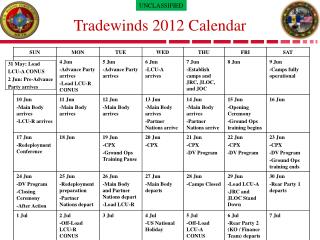 Tradewinds 2012 Calendar