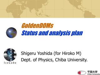 GoldenDOMs Status and analysis plan