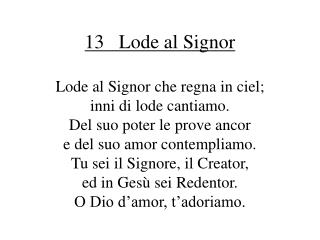 13-Lode-al-Signor