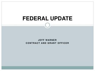 FEDERAL UPDATE