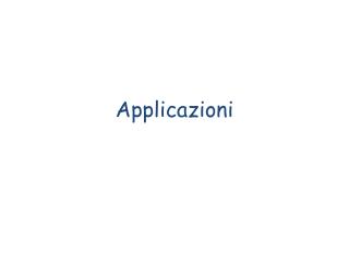 Applicazioni