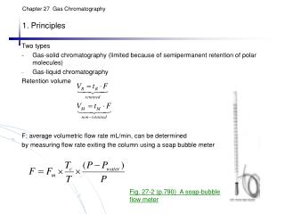 Chapter 27 Gas Chromatography 1. Principles