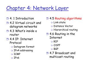 Chapter 4: Network Layer