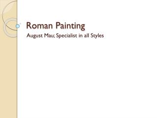 Roman Painting