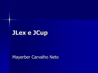 JLex e JCup