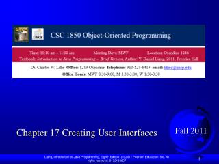 Chapter 17 Creating User Interfaces