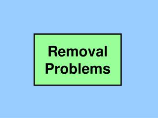 Removal Problems