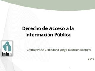 Derecho de Acceso a la Información Pública