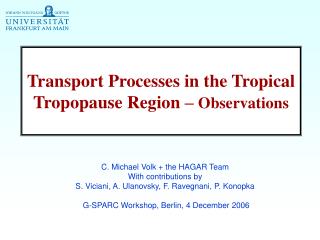 Transport Processes in the Tropical Tropopause Region – Observations