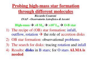 Probing high-mass star formation through different molecules