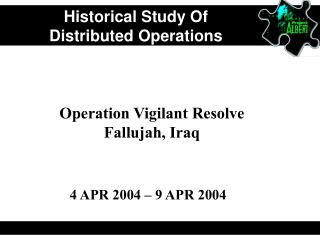 Historical Study Of Distributed Operations