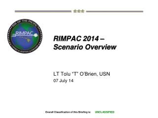 RIMPAC 2014 – Scenario Overview