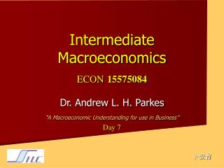 Intermediate Macroeconomics ECON 15575084