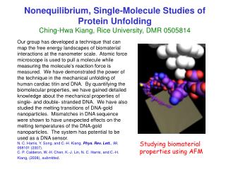 Studying biomaterial properties using AFM