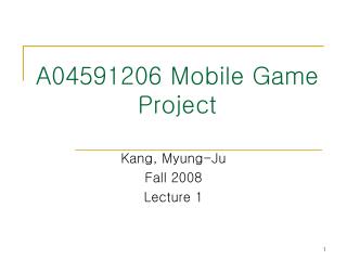A04591206 Mobile Game Project