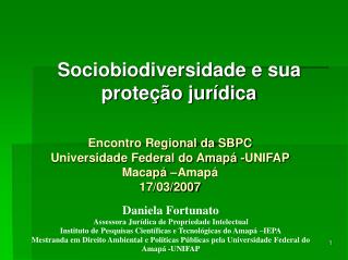Sociobiodiversidade e sua proteção jurídica
